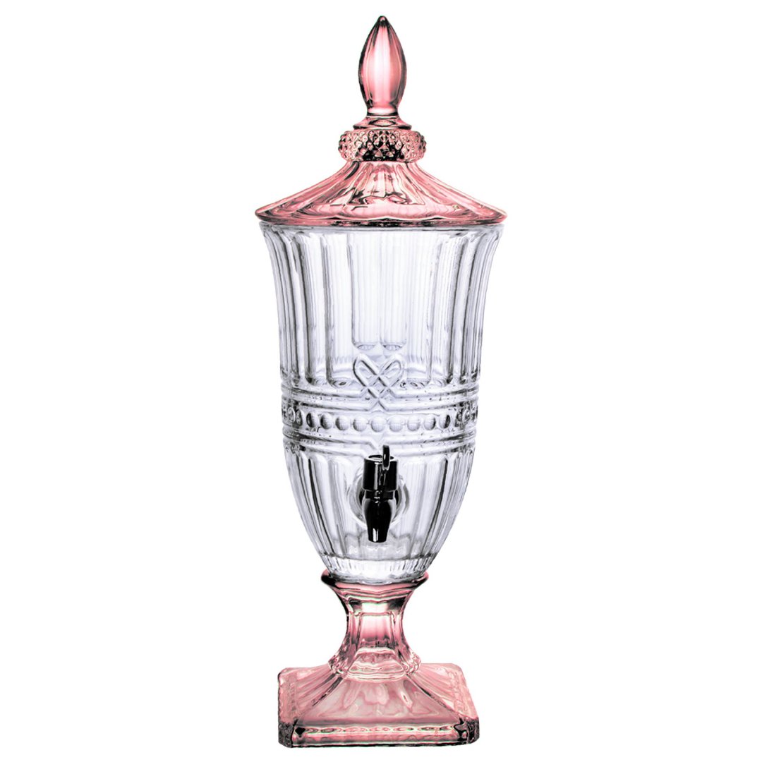 Imagem ilustrativa para Suqueira em cristal ecológico com pé e tampa 2L cor cobre