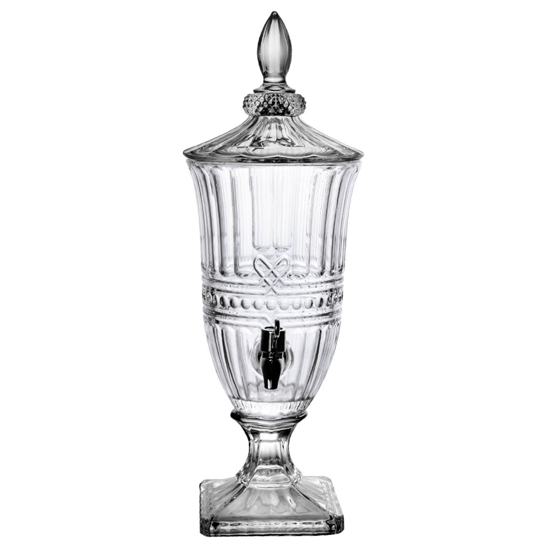 Fotografia para o produto Suqueira em cristal ecológico 2l pé/tampa prata Fotografia para o produto Suqueira em cristal ecológico 2l pé/tampa prata