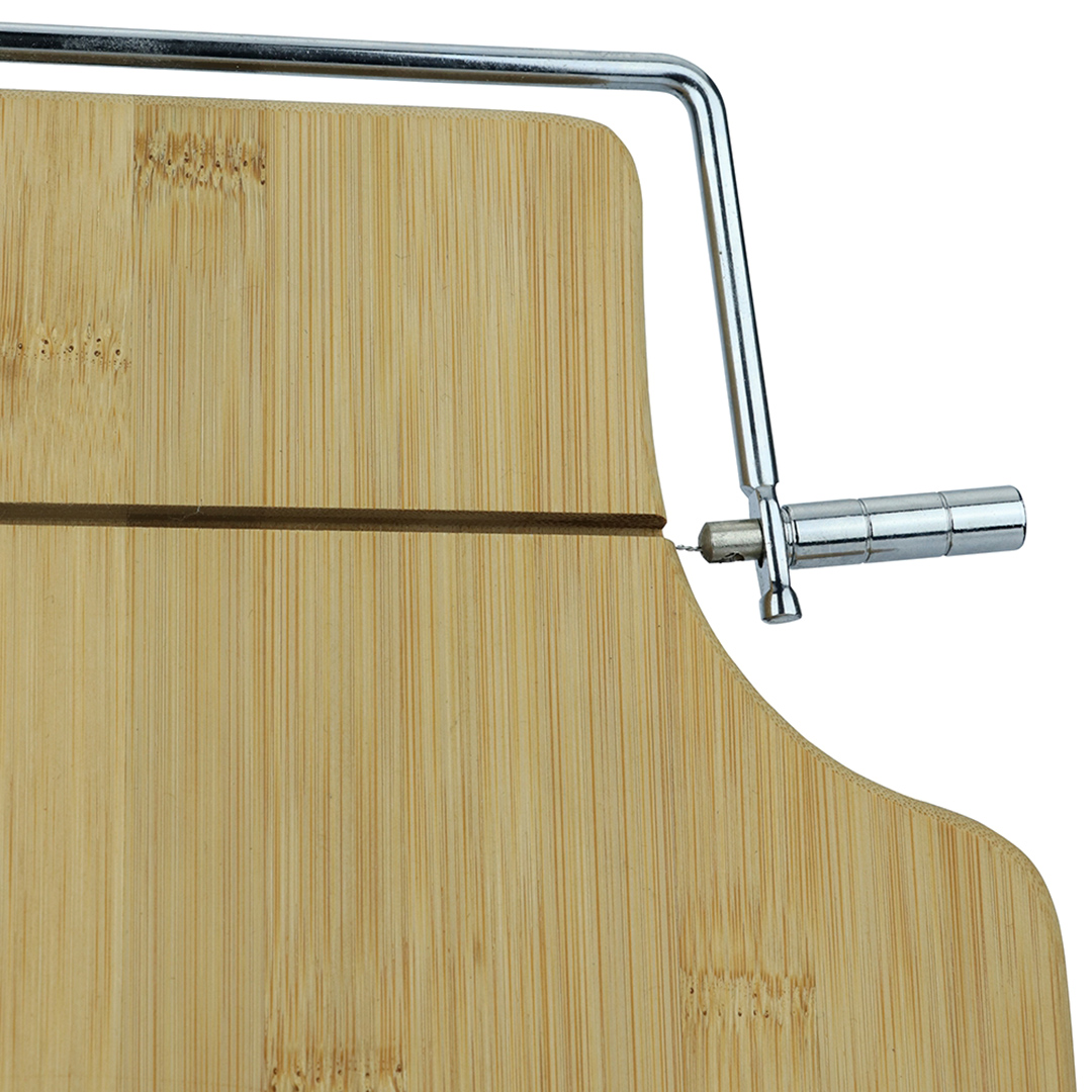 Fotografia para o produto Tábua para corte de queijo com cortador de aço inox P35xL24xA1cm