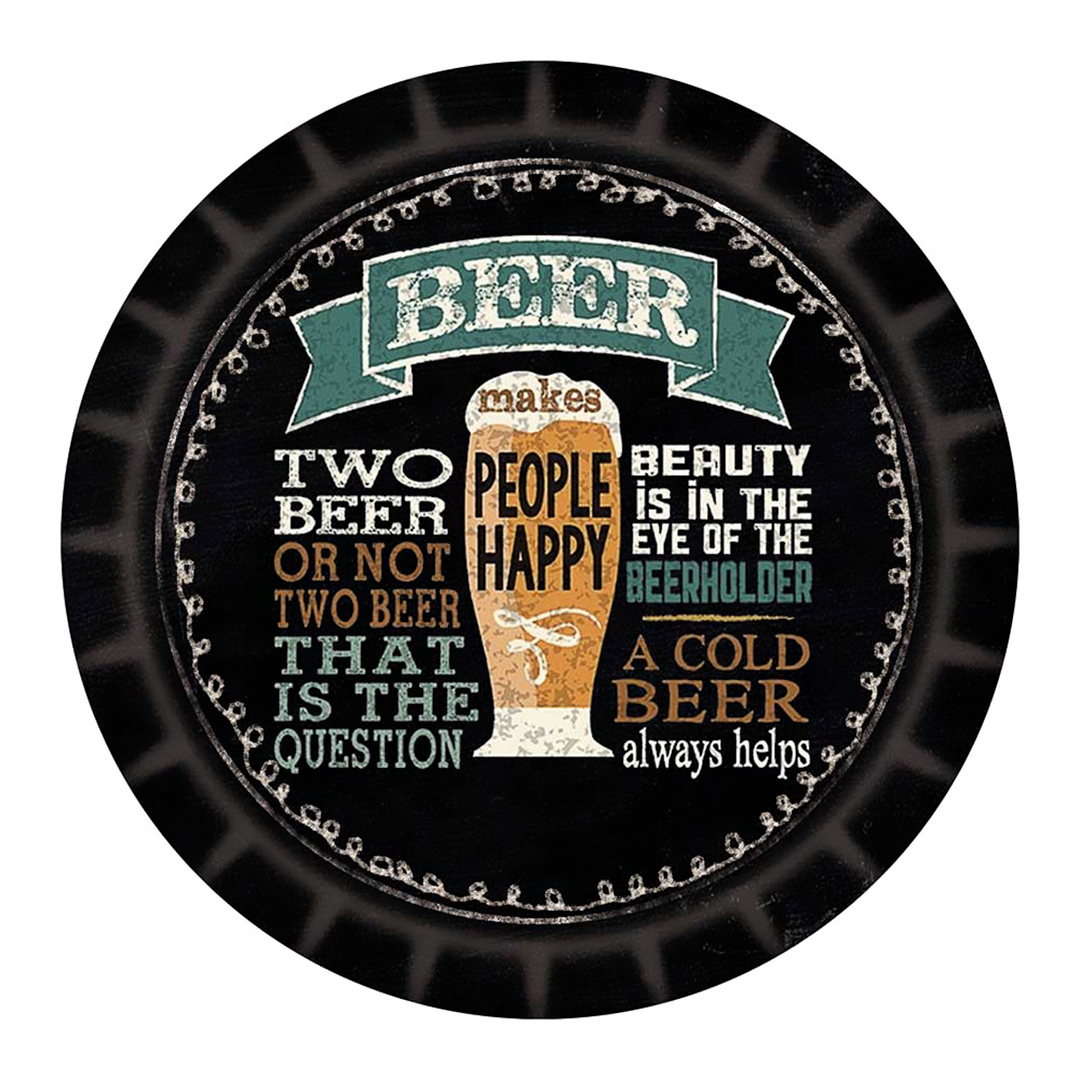 Imagem ilustrativa para Tábua redonda cerveja em vidro Ø20cm