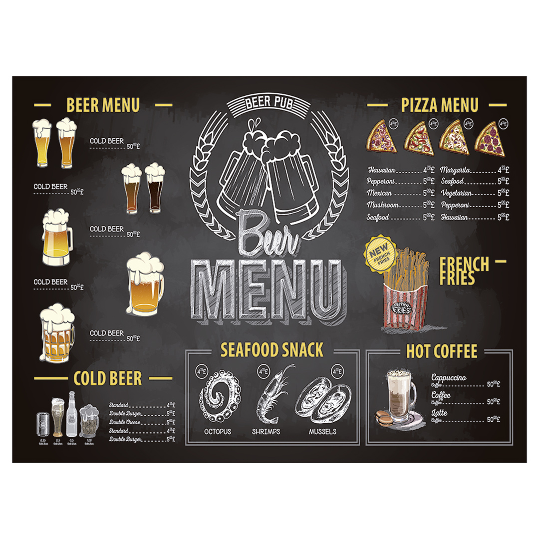 Fotografia para o produto Tábua retangular Beer Time em vidro L40xP30cm