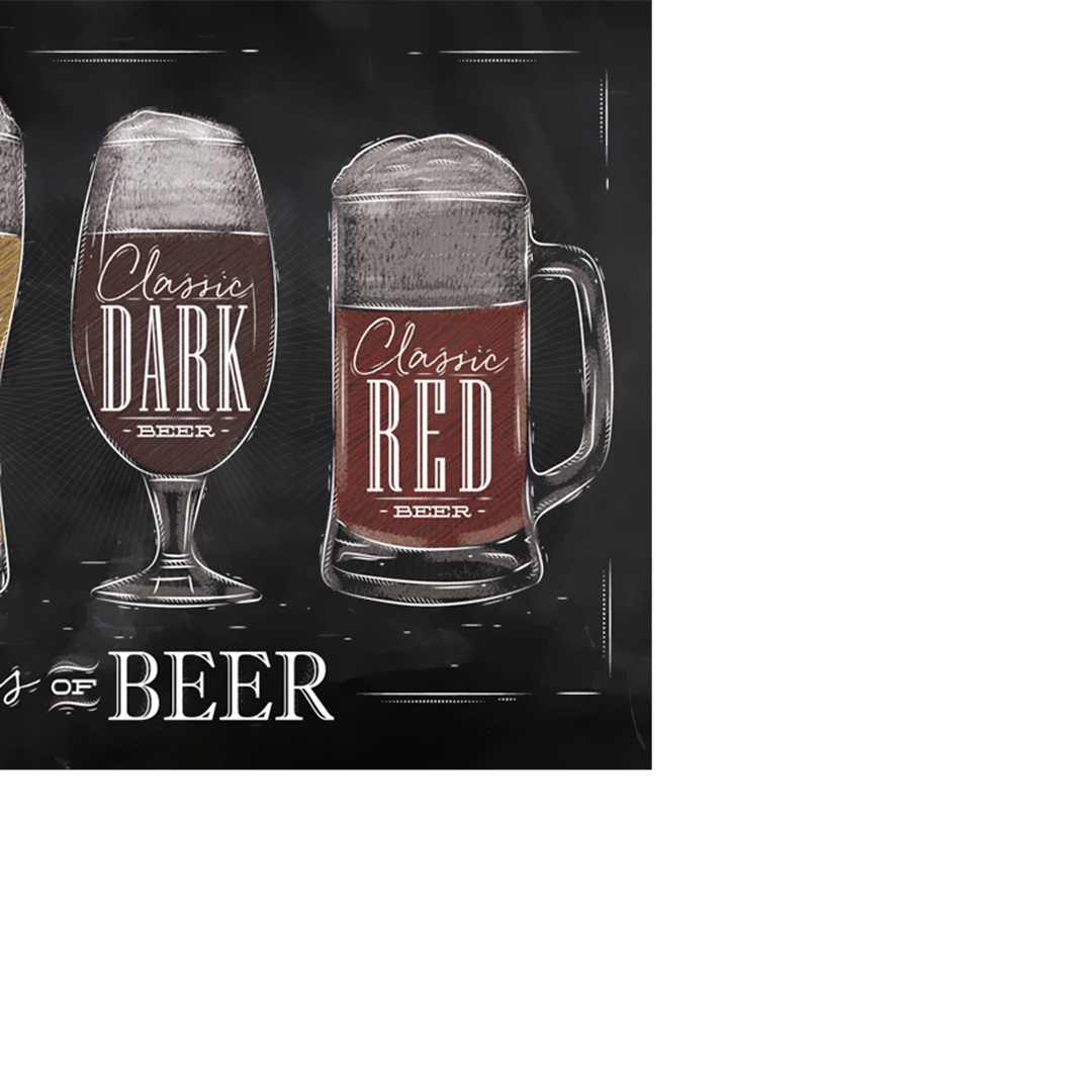 Fotografia para o produto Tábua retangular Beer Types em vidro L30xP20cm