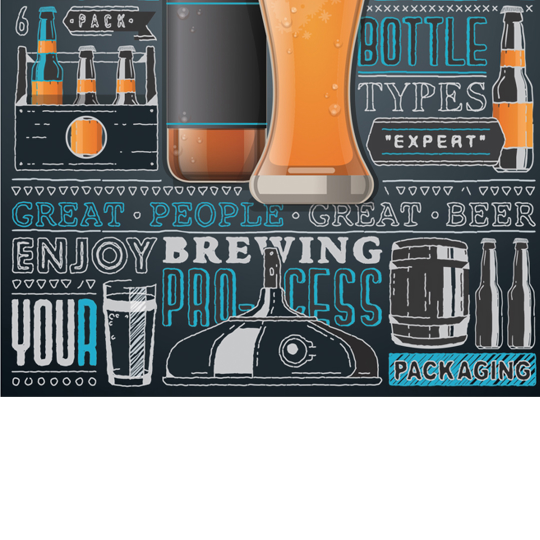 Fotografia para o produto Tábua retangular Beer Week em vidro L30xP20cm