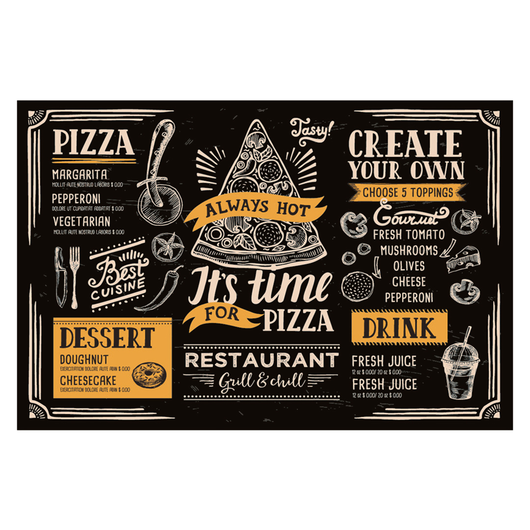 Fotografia para o produto Tábua retangular Pizza em vidro L40xP30cm