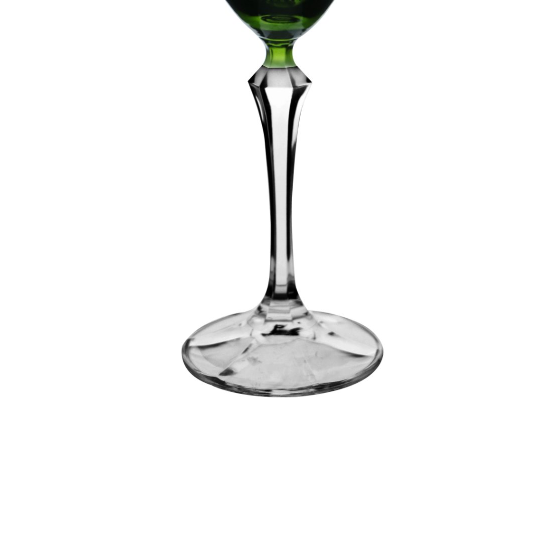 Fotografia para o produto Taça lapidada para água em cristal ecológico 350ml A23cm cor verde