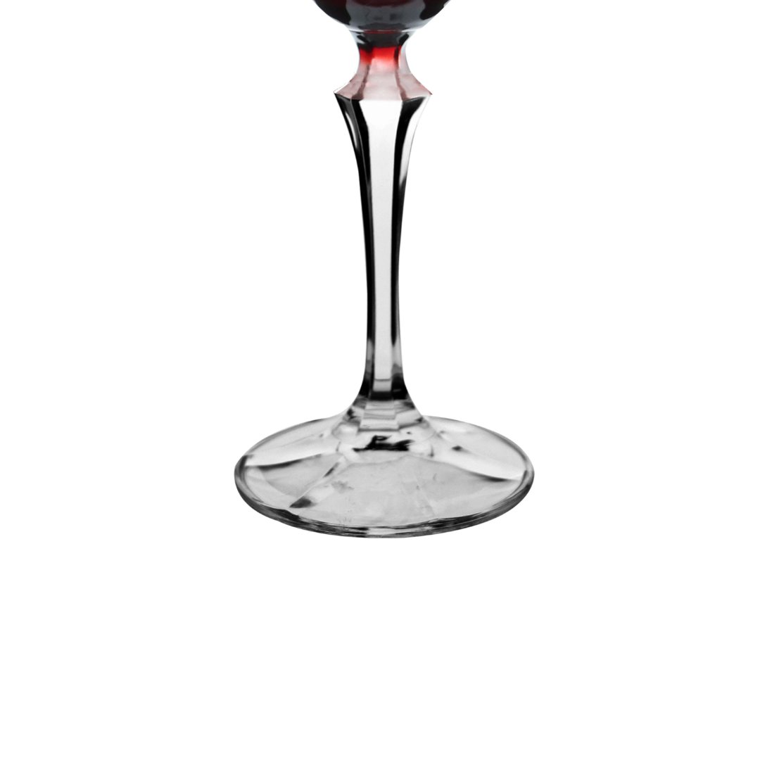 Fotografia para o produto Taça lapidada para água em cristal ecológico 350ml A23cm cor vermelha