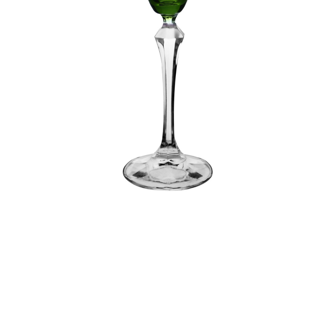 Fotografia para o produto Taça lapidada para champanhe em cristal ecológico 190ml A25cm cor verde