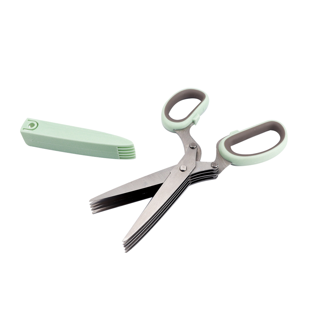 Fotografia para o produto Tesoura com 5 laminas para ervar e temperos em aco inox L19xP8xA2cm