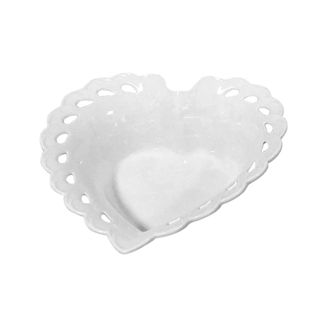 Fotografia para o produto Travessa coração em porcelana L19,2xP18,3xA2cm