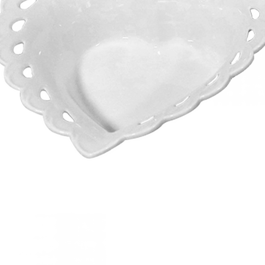 Fotografia para o produto Travessa coração em porcelana L19,2xP18,3xA2cm