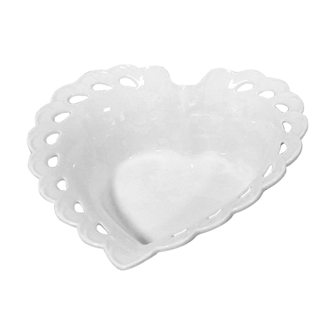 Fotografia para o produto Travessa coração em porcelana L24,2xP23xA2,3cm
