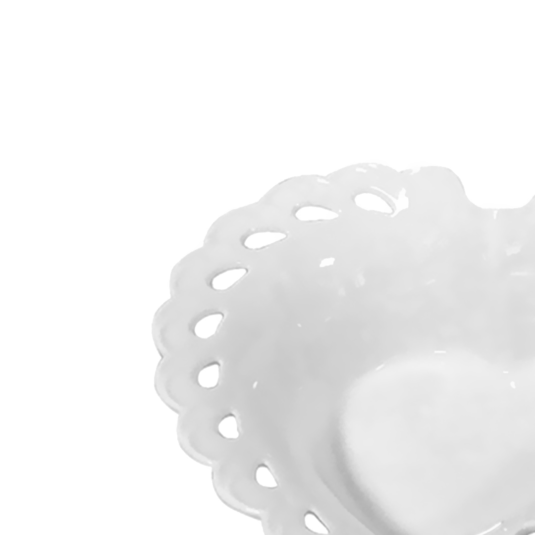 Fotografia para o produto Travessa coração em porcelana L24,2xP23xA2,3cm