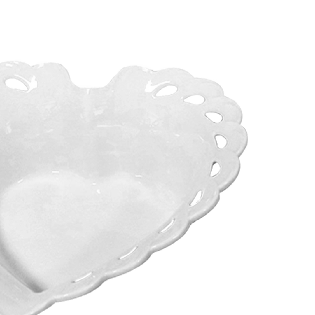 Fotografia para o produto Travessa coração em porcelana L24,2xP23xA2,3cm
