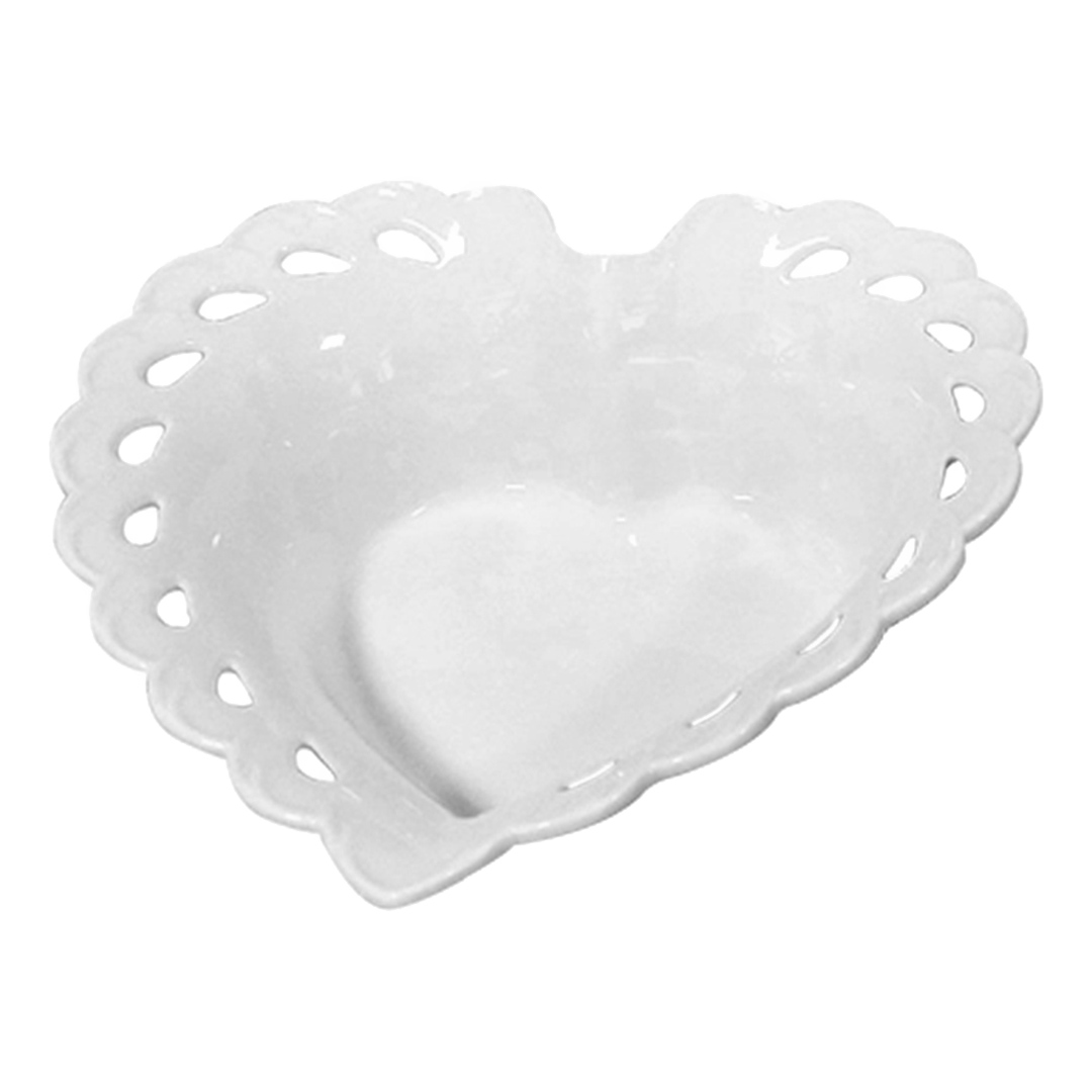Fotografia para o produto Travessa coração em porcelana L29xP27,5xA2,5cm