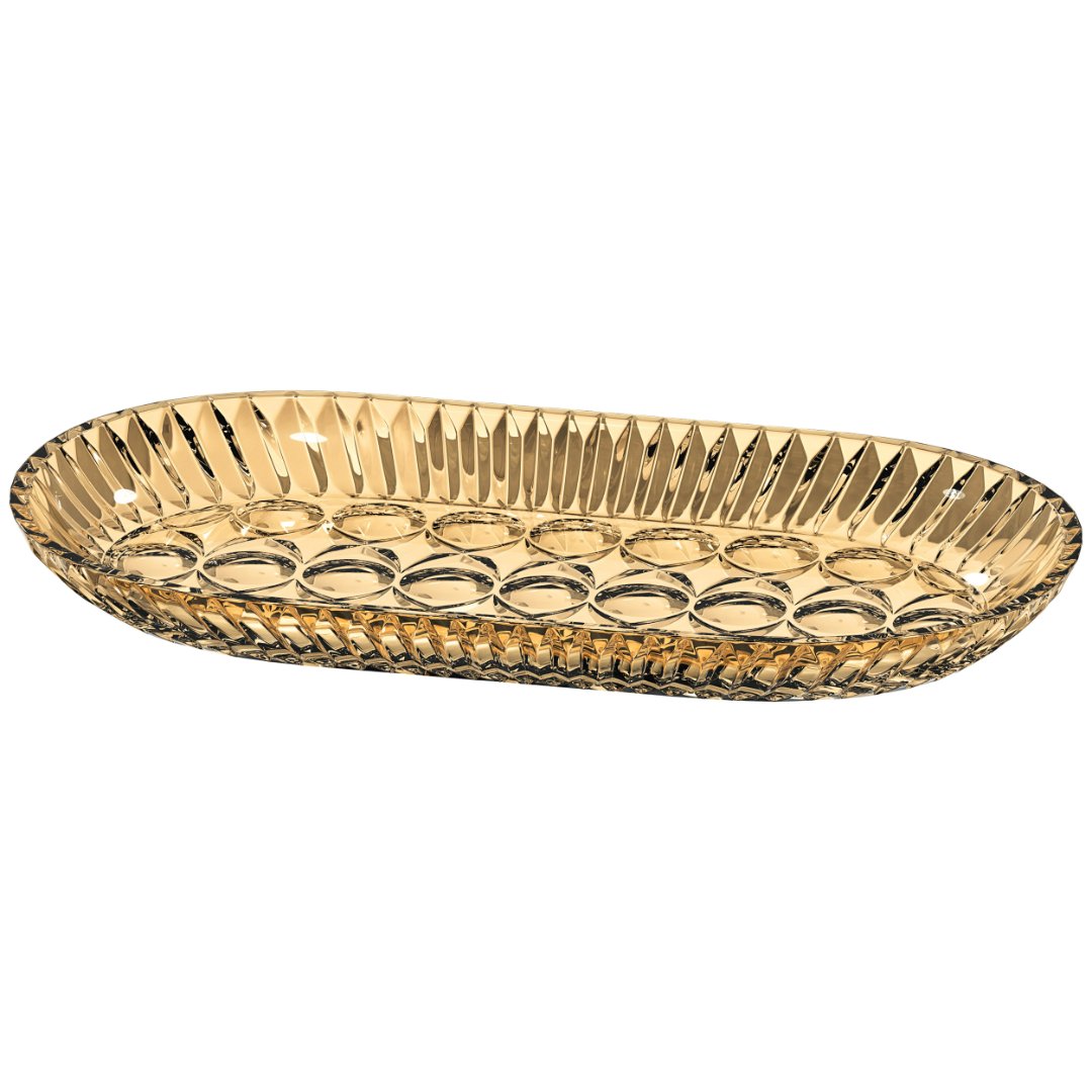 Fotografia para o produto Travessa oval em vidro L22,8xP12,6xA2,3cm cor âmbar