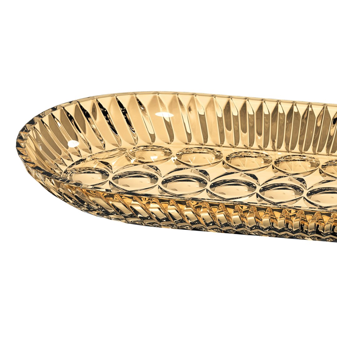 Fotografia para o produto Travessa oval em vidro L22,8xP12,6xA2,3cm cor âmbar