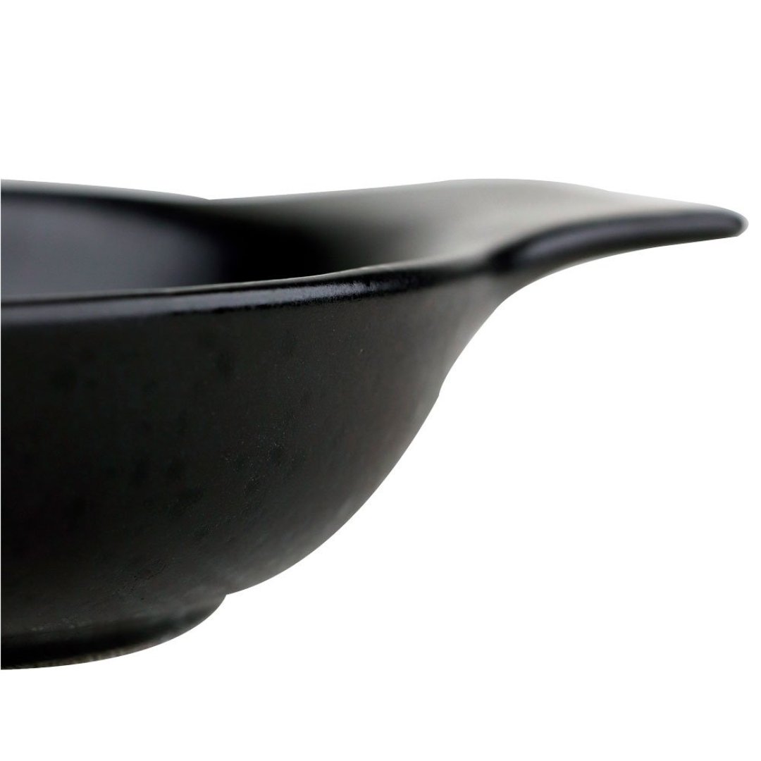 Fotografia para o produto Travessa oval Piatto em ceramica com alca L35xP17,5xA4,5cm cor preta