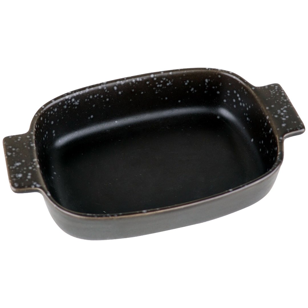 Imagem ilustrativa para Travessa retangular em faiança com alça L24xP14,5xA5cm cor marrom