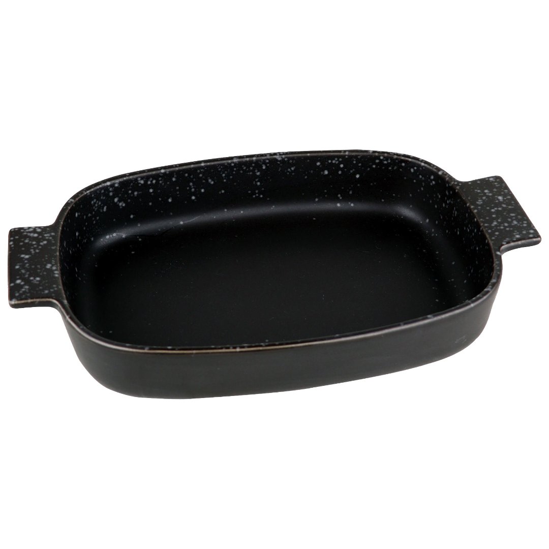 Imagem ilustrativa para Travessa retangular em faiança com alça L37xP21,5xA6cm cor marrom