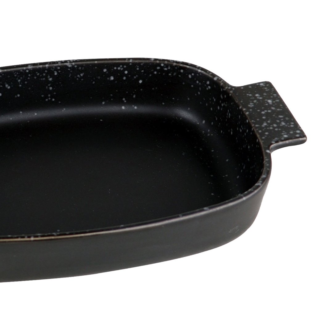 Fotografia para o produto Travessa retangular em cerâmica com alça L37xP21,5xA6cm cor marrom