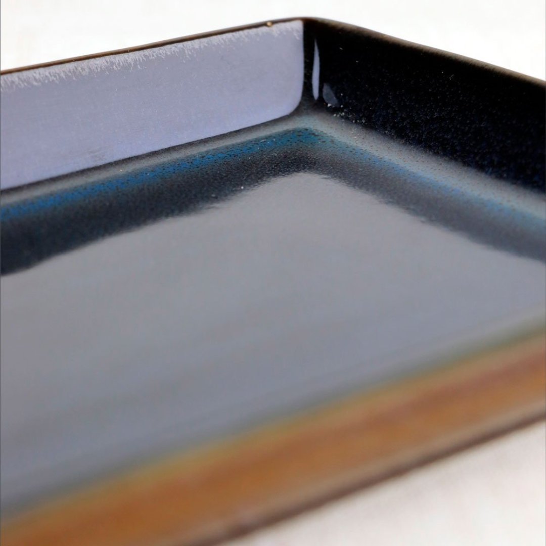 Fotografia para o produto Travessa retangular Noir em ceramica L34xP16xA3,5cm cor azul