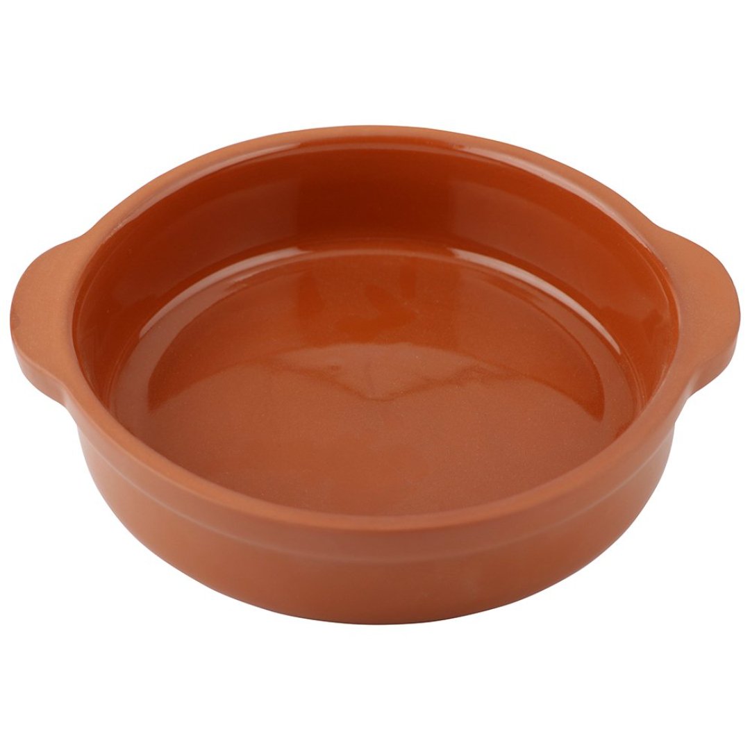 Imagem ilustrativa para Travessa redonda em cerâmica 750ml L20xP18xA4,5cm cor marrom