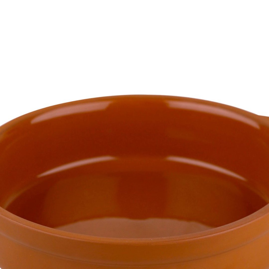 Fotografia para o produto Travessa Taverna redonda em ceramica L20xP18xA4,5cm cor marrom