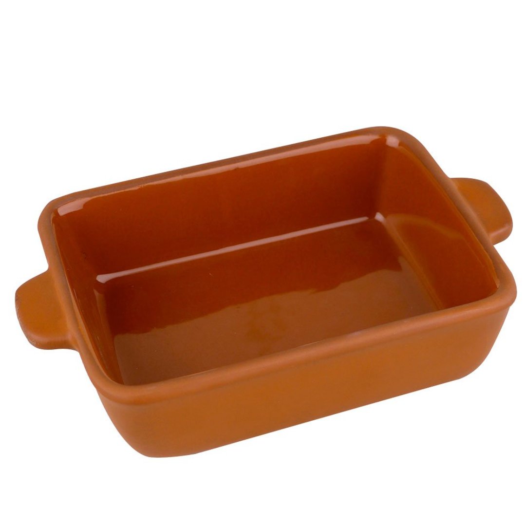 Imagem ilustrativa para Travessa retangular em cerâmica 680ml L21xP12,8xA5,2cm cor marrom