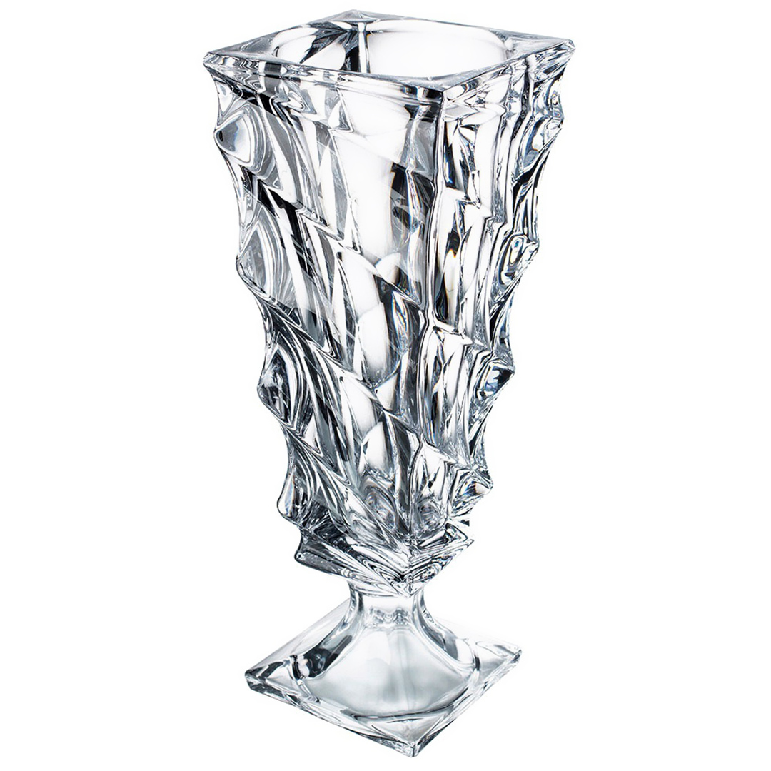 Fotografia para o produto Vaso com pé em cristal ecológico L13,5xP13,5xA39cm