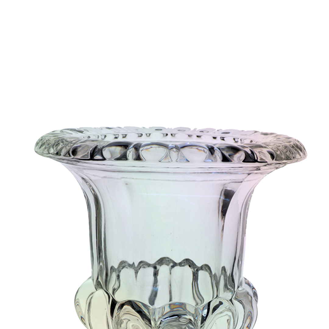 Fotografia para o produto Vaso com pé em cristal ecológico Ø11,5xA15cm cor furta-cor