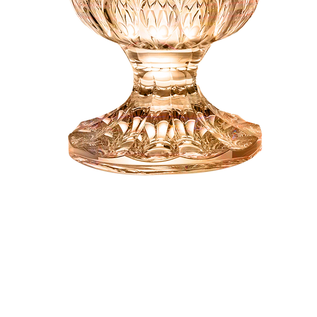 Fotografia para o produto Vaso com pé em cristal ecológico Ø11xA14.5cm cor âmbar luster