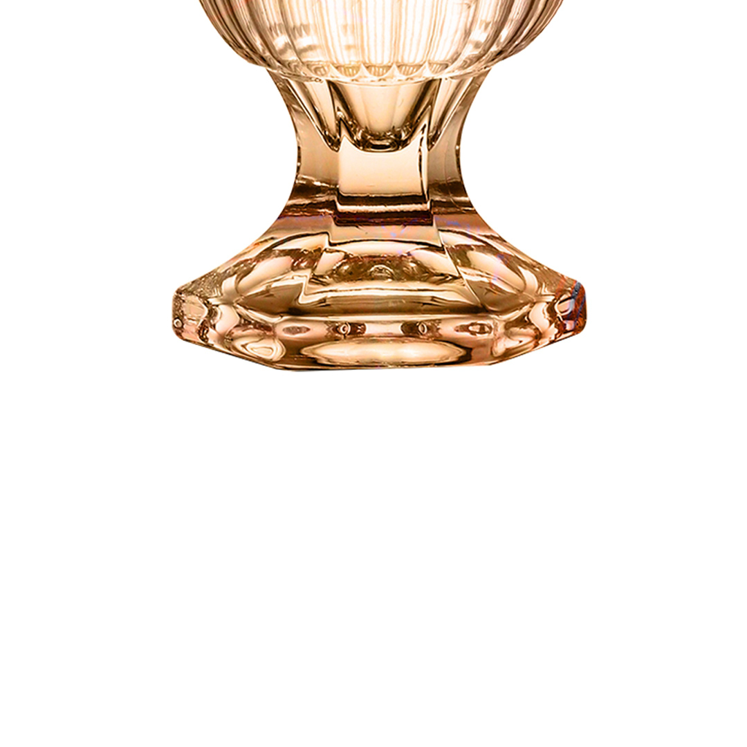 Fotografia para o produto Vaso com pé em cristal ecológico Ø15xA23.5cm cor âmbar luster