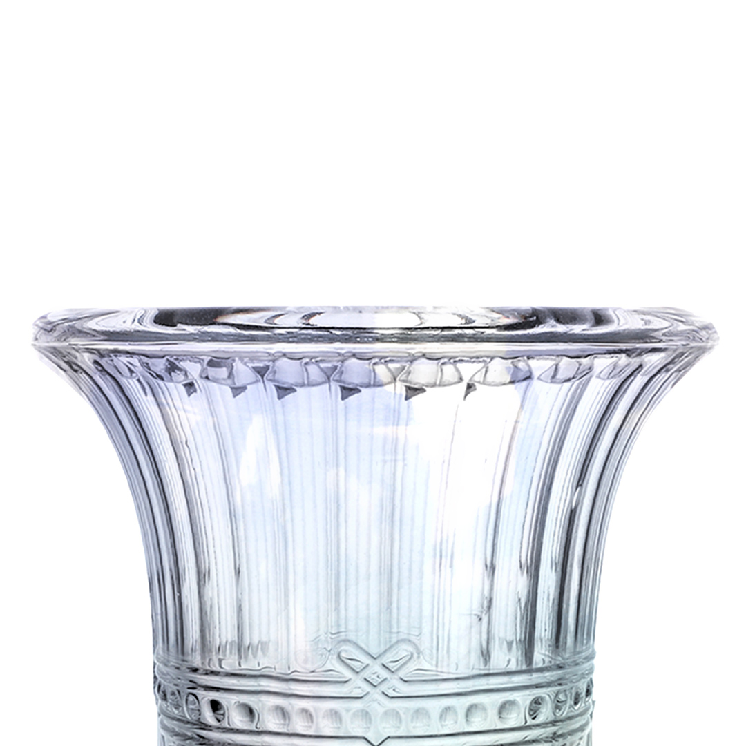 Fotografia para o produto Vaso com pé em cristal ecológico Ø15xA23.5cm cor furta-cor