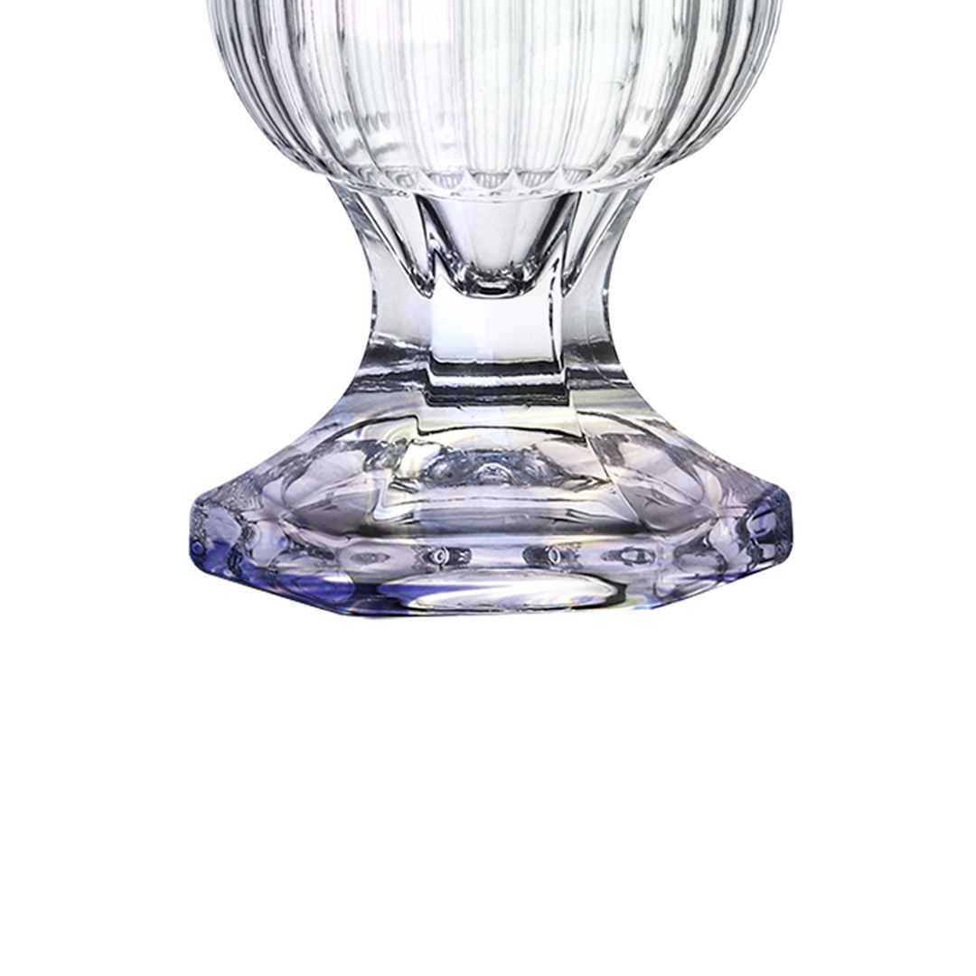 Fotografia para o produto Vaso com pé em cristal ecológico Ø15xA23.5cm cor furta-cor