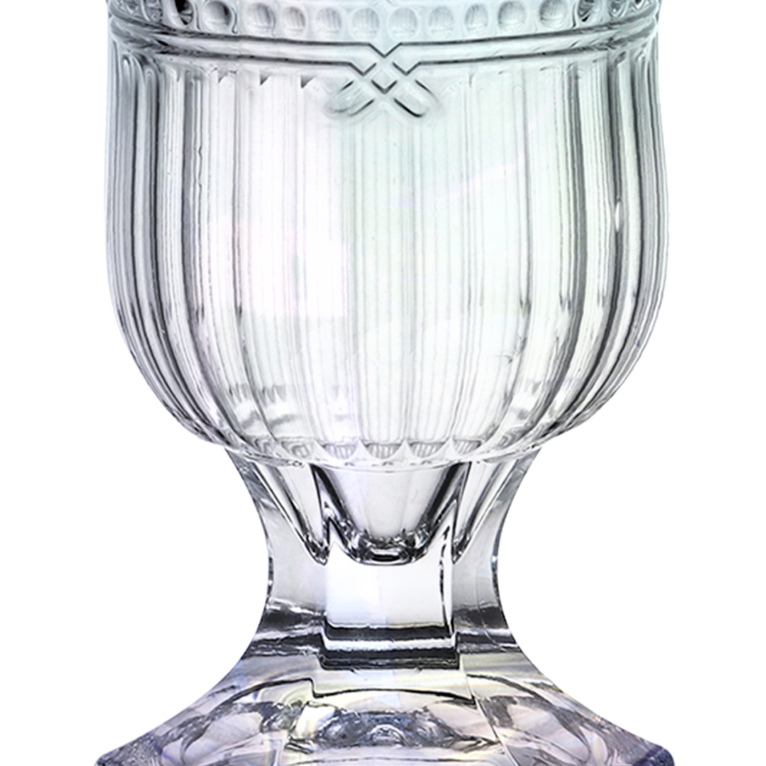 Fotografia para o produto Vaso com pé em cristal ecológico Ø15xA23.5cm cor furta-cor