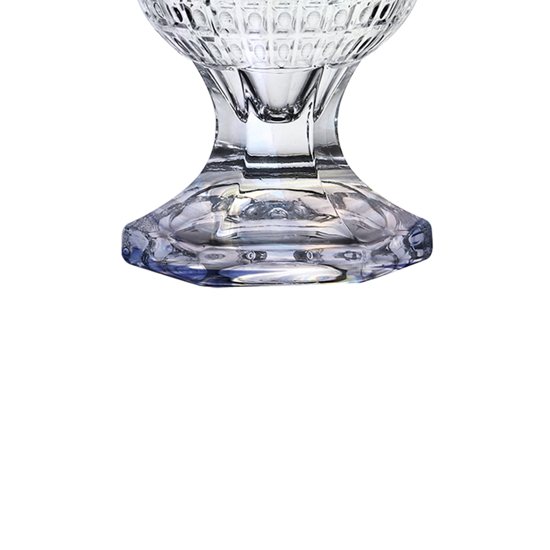 Fotografia para o produto Vaso com pé em cristal ecológico Ø15xA23.5cm cor furta-cor