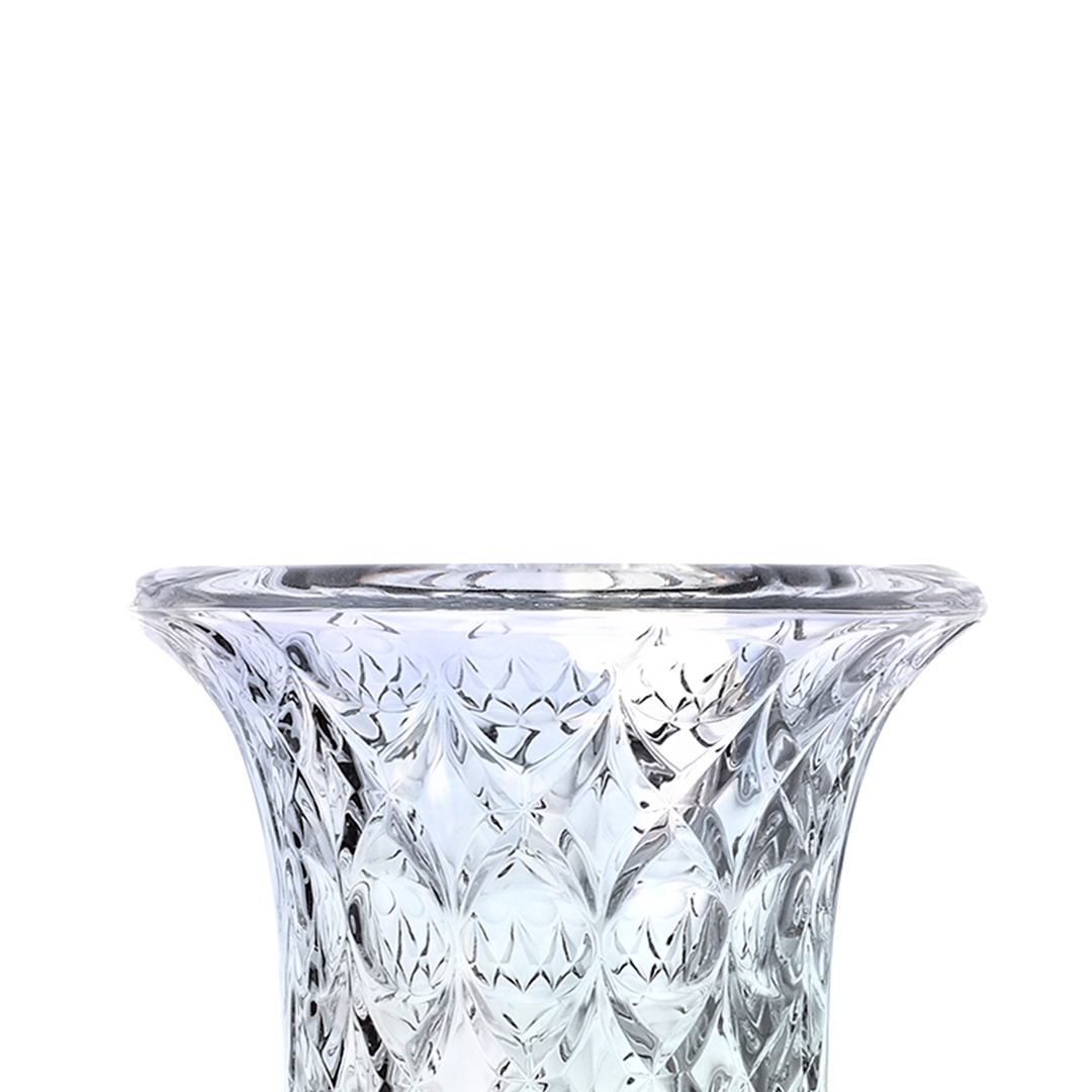 Fotografia para o produto Vaso com pé em cristal ecológico Ø15xA23.5cm cor furta-cor