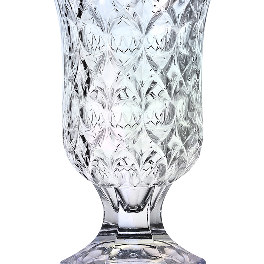 Fotografia para o produto Vaso com pé em cristal ecológico Ø15xA23.5cm cor furta-cor