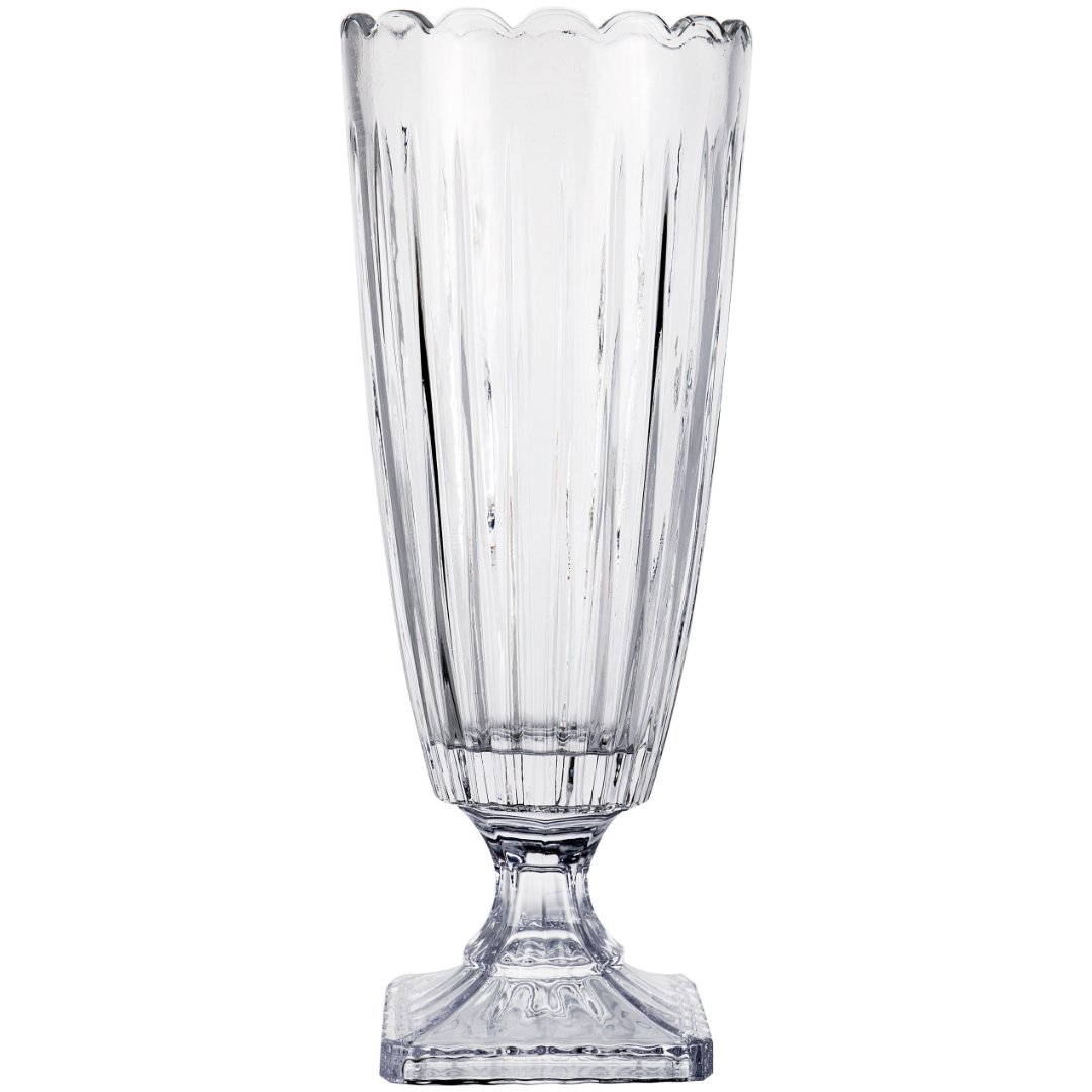 Imagem ilustrativa para Vaso em cristal ecológico com pé Ø15xA41cm