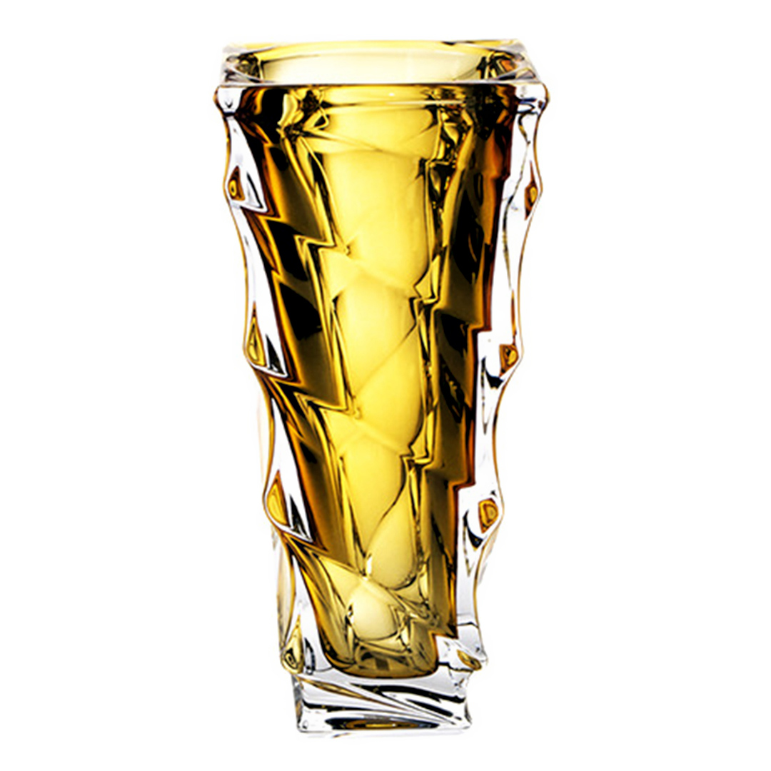 Fotografia para o produto Vaso em cristal ecológico L13,5xP13,5xA30,5cm cor âmbar