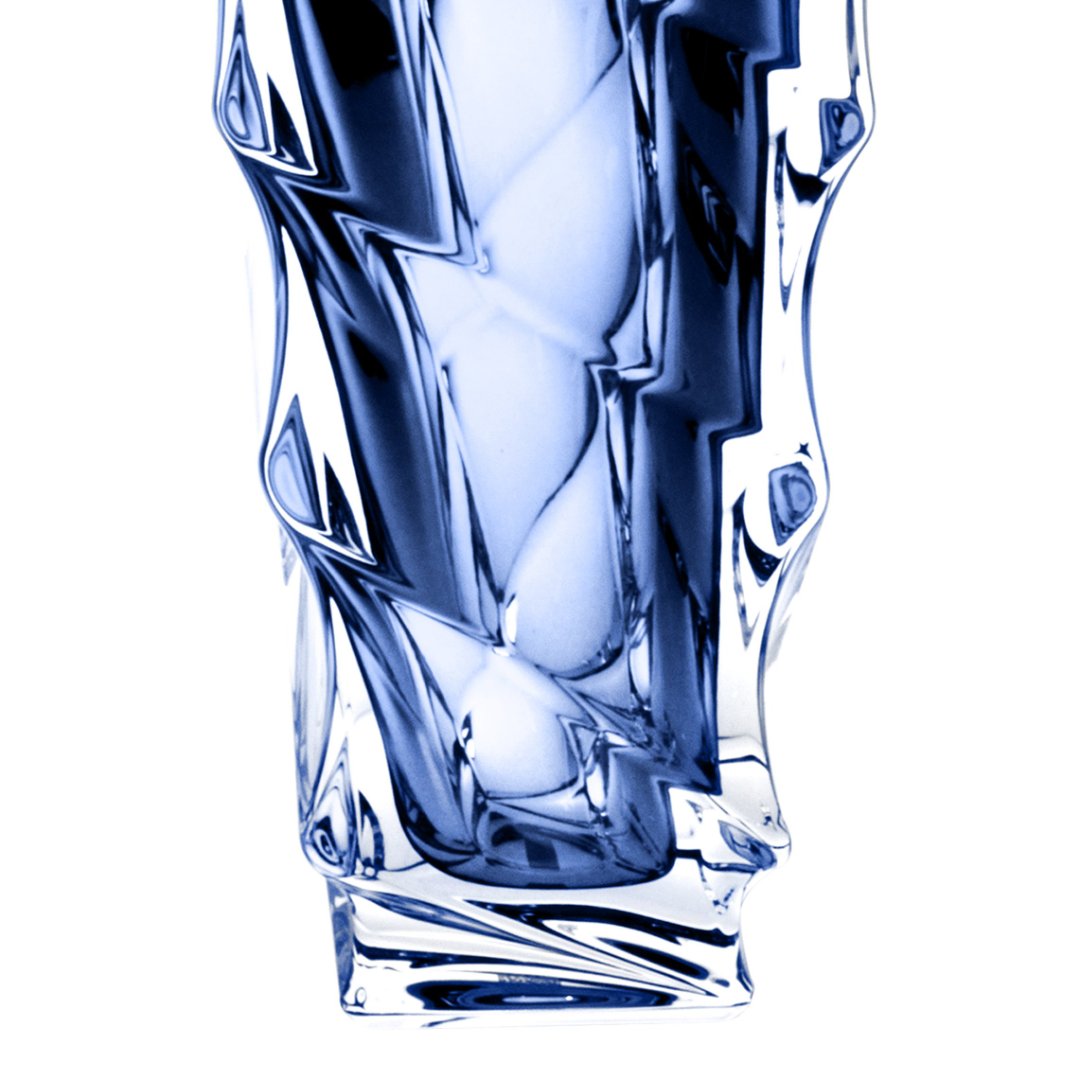 Fotografia para o produto Vaso em cristal ecológico L13,5xP13,5xA30,5cm cor azul