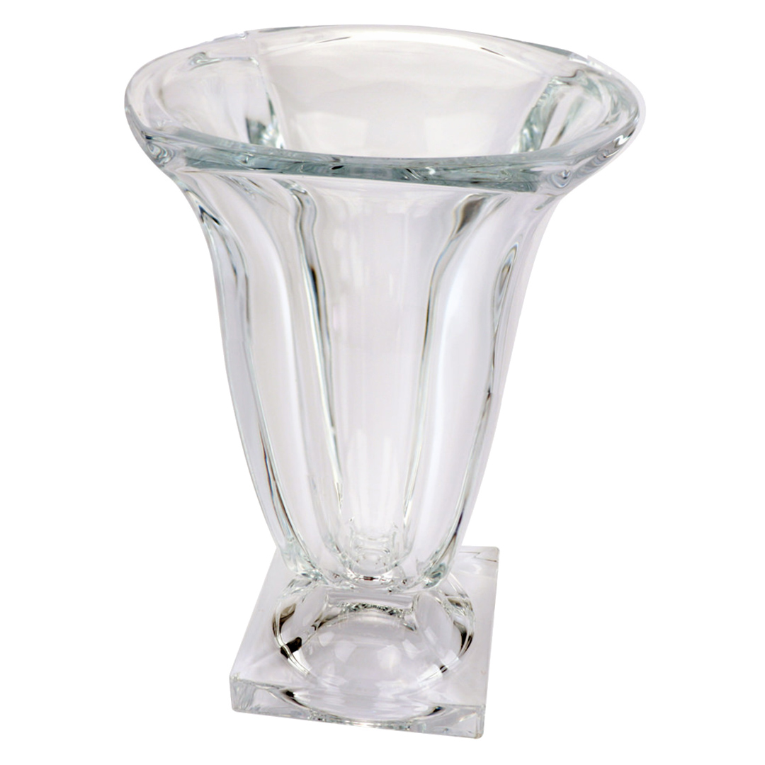 Imagem ilustrativa para Vaso em cristal ecológico com pé L19,8xP20,8xA29cm