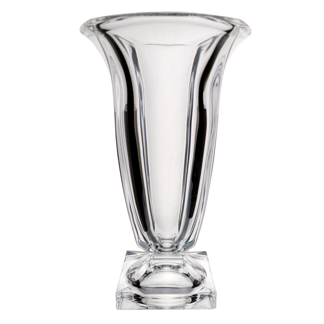 Imagem ilustrativa para Vaso em cristal ecológico com pé L19,8xP20,8xA33cm