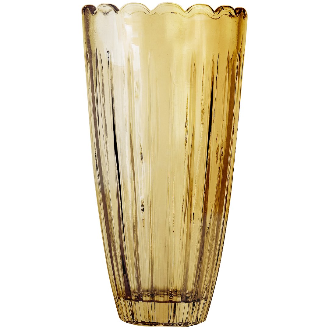 Imagem ilustrativa para Vaso em cristal ecológico Ø15xA30cm cor âmbar