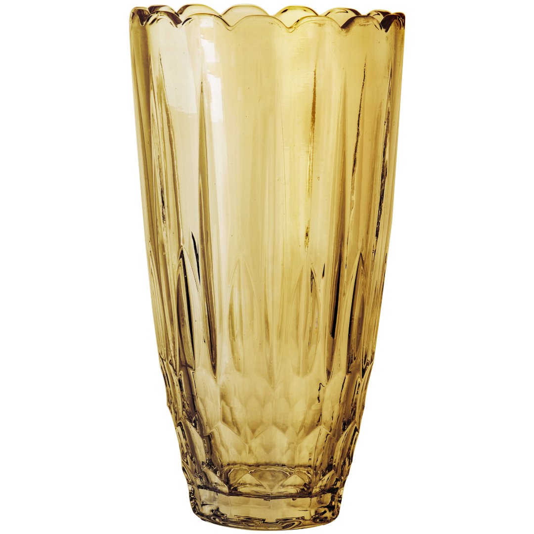 Imagem ilustrativa para Vaso em cristal ecológico Ø15xA30cm cor âmbar