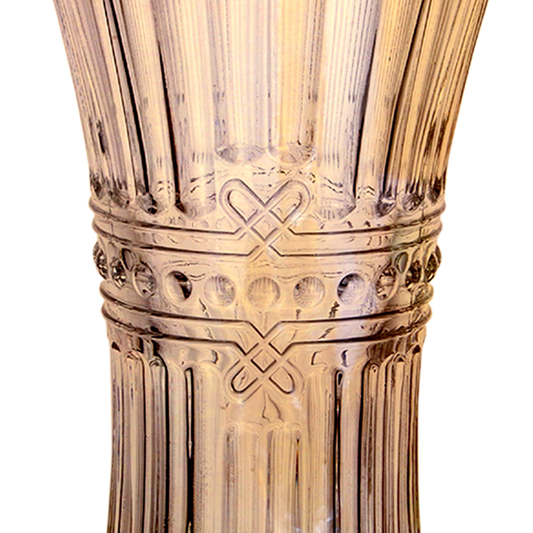 Fotografia para o produto Vaso floreiro acinturado em cristal ecológico Ø13xA24cm cor âmbar