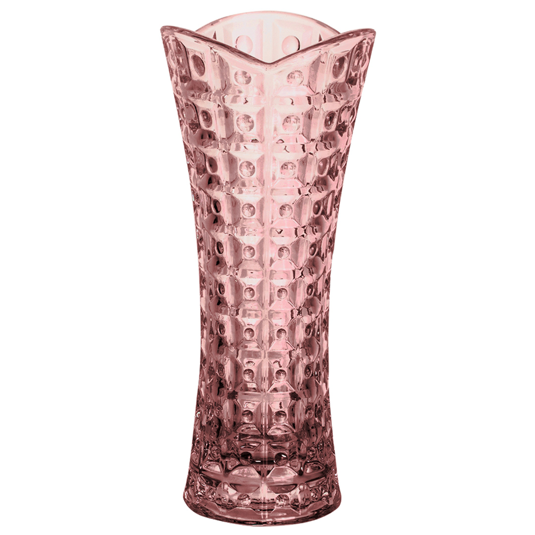 Imagem ilustrativa para Vaso floreiro solitário em cristal ecológico Ø8xA18cm cor rosa