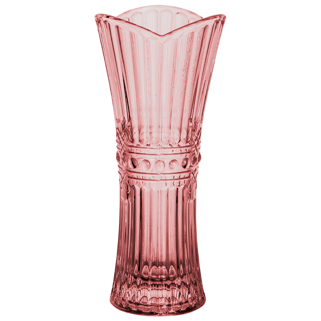 Imagem ilustrativa para Vaso floreiro solitário em cristal ecológico Ø8xA18cm cor rosa