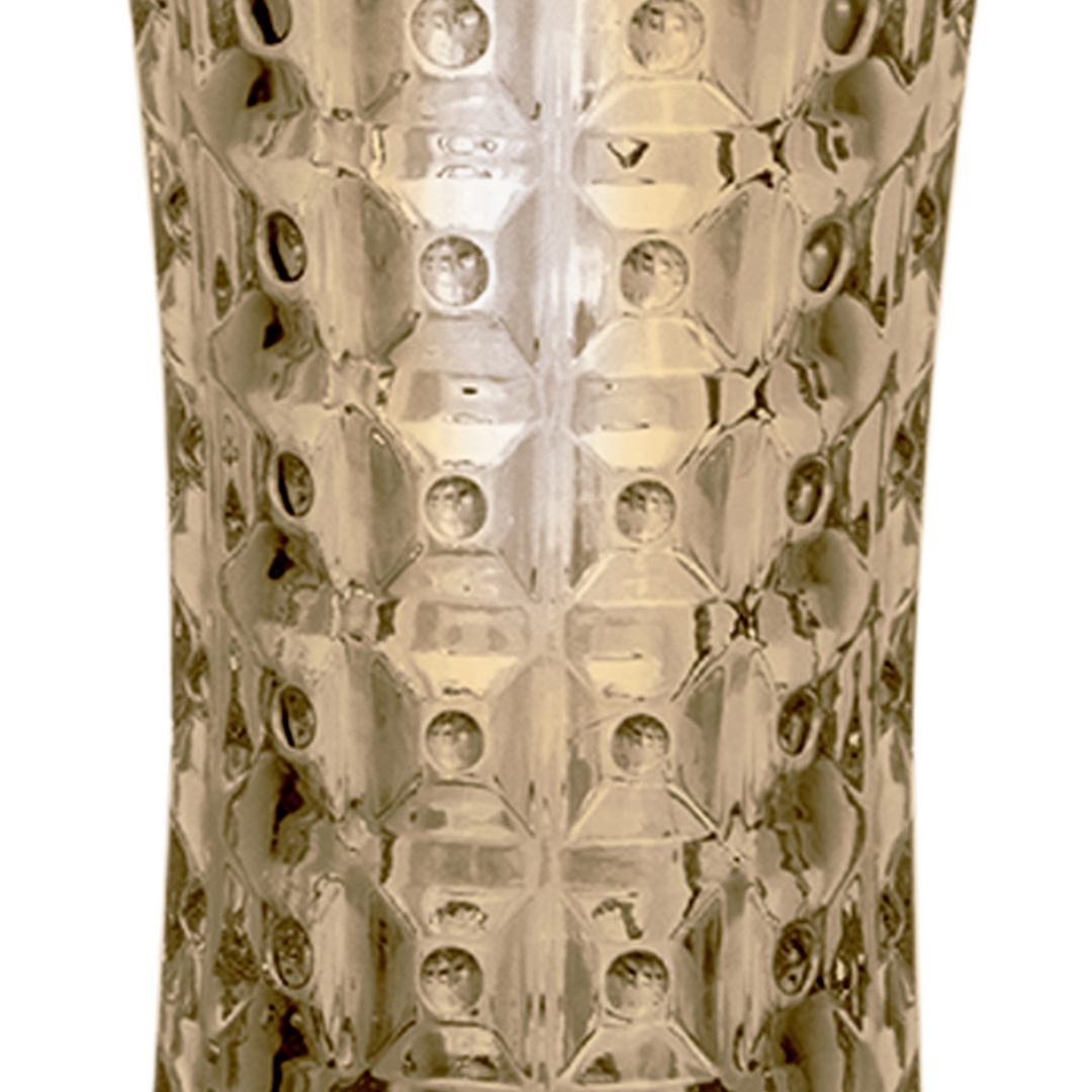 Fotografia para o produto Vaso floreiro solitário em cristal ecológico Ø8xA18cm cor âmbar