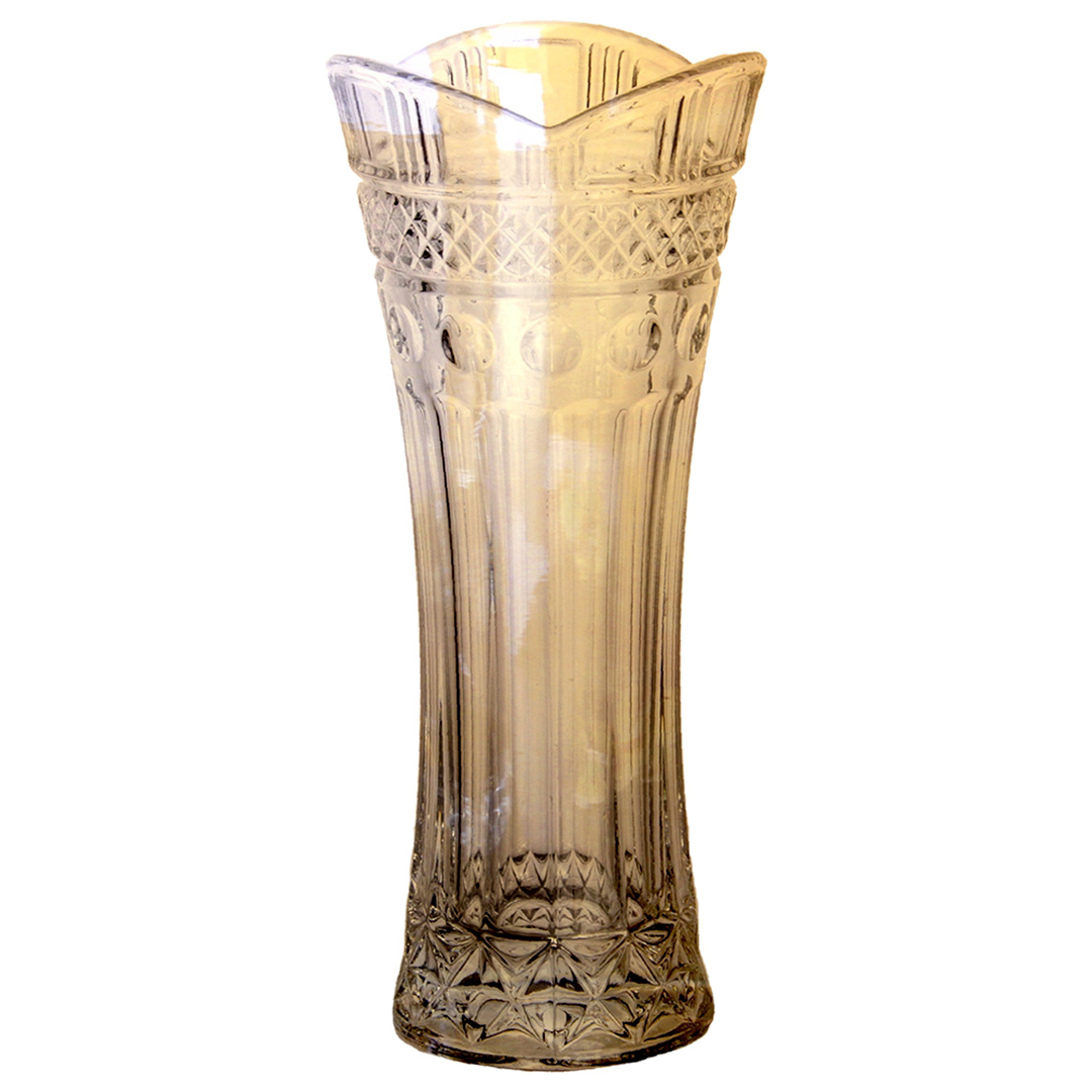 Imagem ilustrativa para Vaso floreiro solitário em cristal ecológico Ø8xA18cm cor âmbar